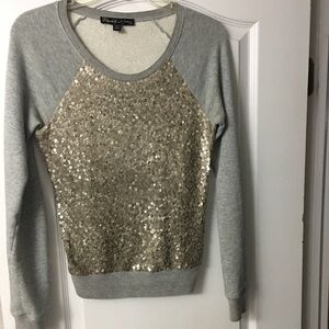 Elizabeth and James Heather Grey Sequin Sweatshirt